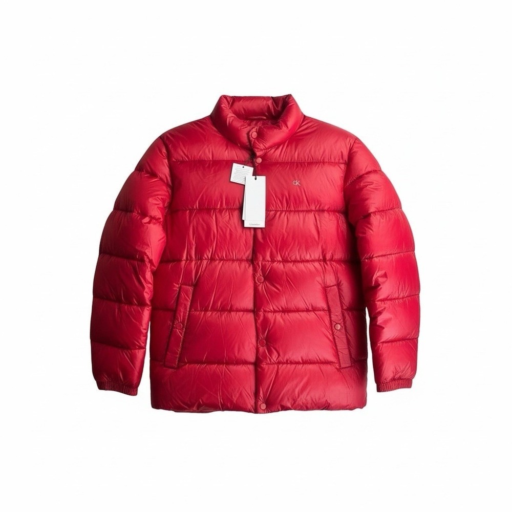 CALVIN KLEIN Puffer Jacket Insulated Coat Men's Size XL $225 CM152963 Bright Red